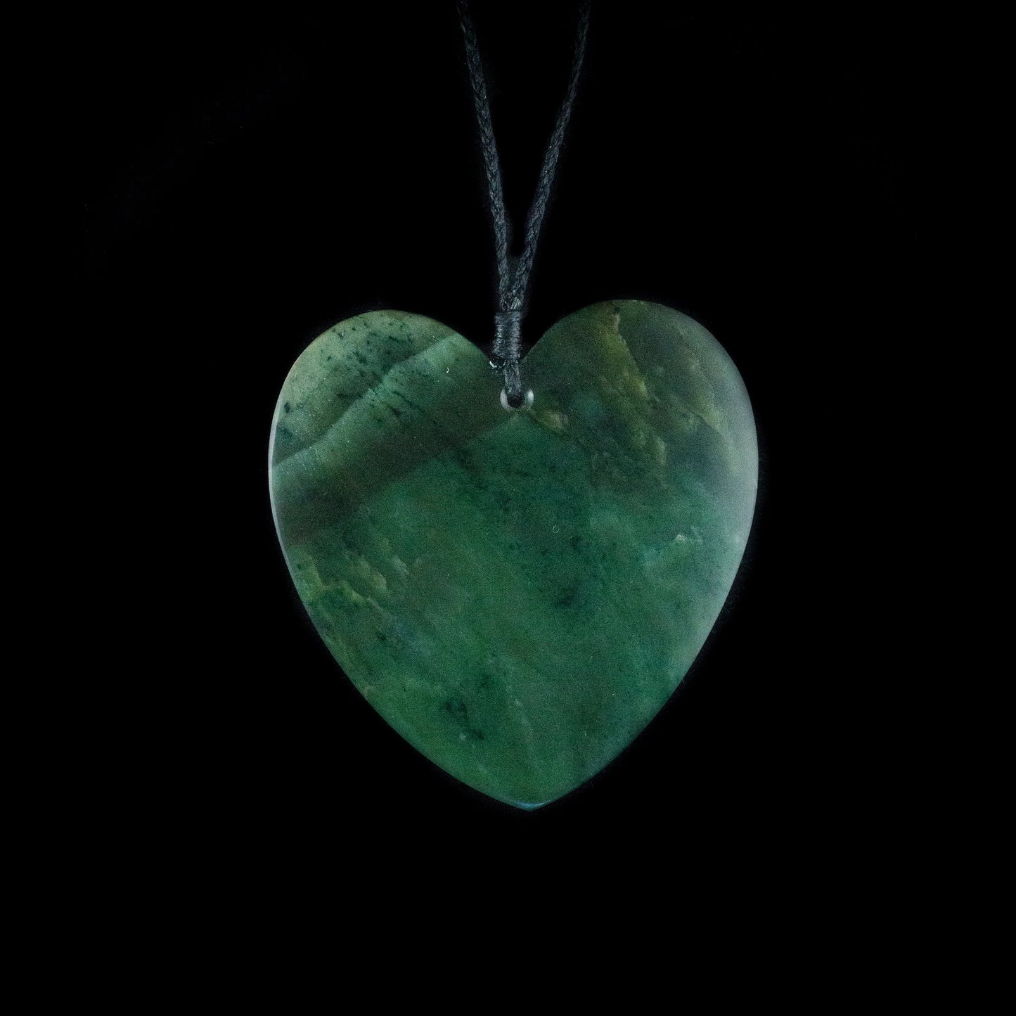 Ngākau Kawakawa Pounamu Pendant